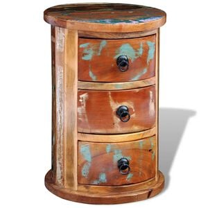 vidaXL Kast met 3 lades massief gerecycled hout