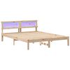 vidaXL Bedframe met hoofdeinde Bruin 150 x 200 cm Massief grenenhout