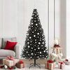 vidaXL Kerstboom met 300 LED met standaard Zwart 210 cm PVC