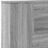 vidaXL Hoofdbord Kast met LED Grijs Sonoma 140 x 16,5 x 103,5 cm