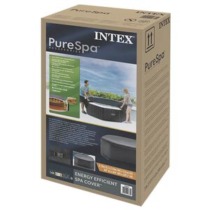 INTEX Spa Deksel Donkergrijs 211 x 211 cm PVC en PU