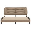 vidaXL Bedframe zonder matras "Hvar" kunstleer cappuccinokleurig 160x200 cm