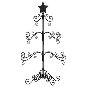vidaXL Kerstdecoratie kerstboom 90 cm metaal zwart