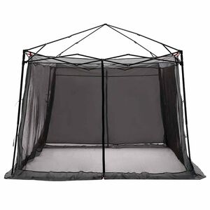 vidaXL Binnentent met dak Grijs en Oranje 303 x 303 x 196 cm taft