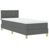 vidaXL Boxspringbed met matras Donkergrijs 80 x 200 cm Stof