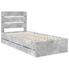 vidaXL Bedframe met lade Beton Grijs 75 x 190 cm Ingenieurshout