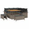 vidaXL Tuin Sofa Set met kussen met opslag met kussen 8 pcs Grijs
