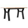 vidaXL Salontafel Y-frame 80x50x40 cm massief grenenhout en staal