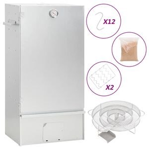 vidaXL BBQ-rookoven met koude rookgenerator gegalvaniseerd staal