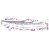vidaXL Bedframe bewerkt hout en metaal gerookt eikenkleurig 100x200 cm