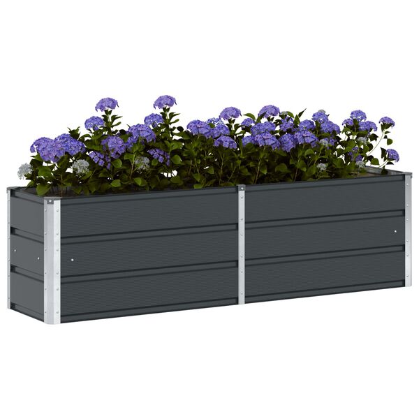vidaXL Plantenbak Antraciet 160 x 40 x 45 cm Staal