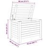 vidaXL Opbergbox met deksel RANA 80x49x54 cm massief grenenhout wit