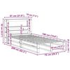 vidaXL Bedframe zonder matras massief grenenhout wasbruin 75x190 cm