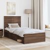 vidaXL Bedframe met lade Bruin Eiken 100 x 200 cm Massief grenenhout