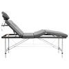 vidaXL Massagetafel met 4 zones 186x68 cm aluminium frame antraciet