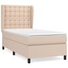 vidaXL Boxspring met matras kunstleer cappuccinokleurig 90x190 cm