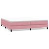 vidaXL Boxspring zonder matras fluweel roze 200x220 cm