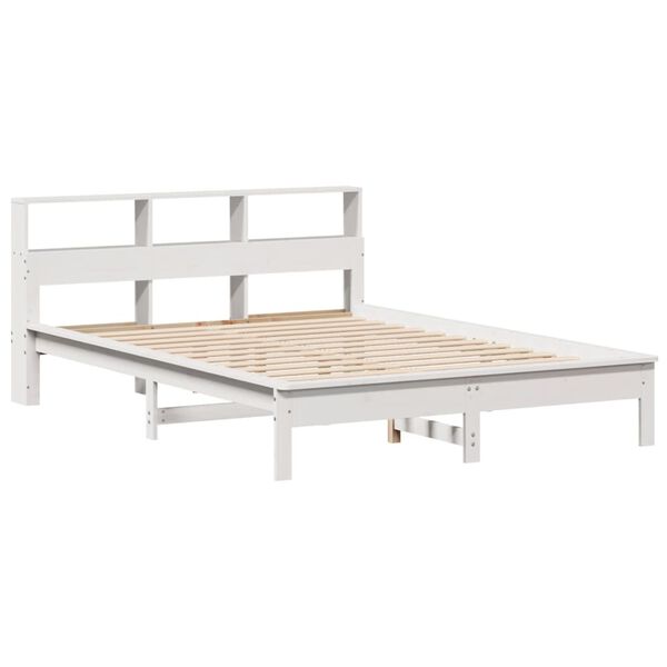 vidaXL Bedframe zonder matras massief grenenhout wit 160x200 cm