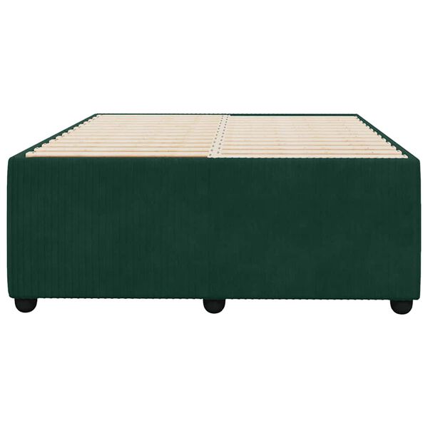 vidaXL Bedframe zonder matras 120x190 cm fluweel donkergroen