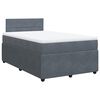 vidaXL Boxspring met matras fluweel donkergrijs 120x200 cm