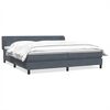 vidaXL Boxspringbed met matrassen 180x220 cm fluweel donkergrijs