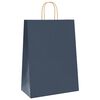 vidaXL Papieren zakken 50 st met hengsels 32x17x44 cm blauw