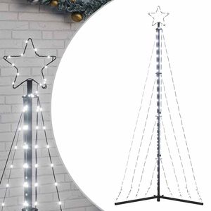 vidaXL LED-kerstboom 339 LEDs koud wit 182 cm