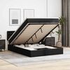 vidaXL Ottoman bed met matras 140x190cm kunstleer zwart