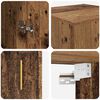 vidaXL Wandkast Oud Hout 34,5 x 34 x 90 cm Bewerkt hout