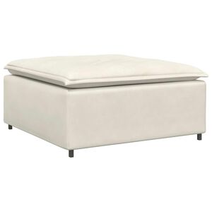 vidaXL Modulaire bank voetenbank module cr&egrave;me 100x100x48 cm