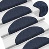 vidaXL Trapmatten Zelfklevend 10 stuks 65x21x4 cm Blauw Halfrond Groot