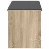vidaXL Halbank met kussen met plank Sonoma Eiken 83 x 38 x 45 cm
