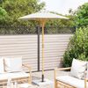 vidaXL Tuinparasol Cr&egrave;me Wit &Oslash; 270 x 260 cm Bamboe