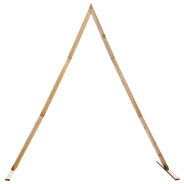 vidaXL Trouwrand Licht Bruin 202 x 95 x 254 cm Massief Vurenhout