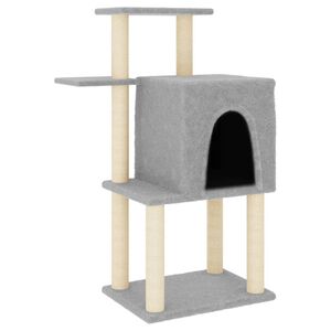 vidaXL Kattenmeubel met sisal krabpalen 97 cm lichtgrijs