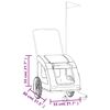 vidaXL Hondenfietstrailer oxford stof en ijzer groen