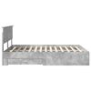 vidaXL Bedframe met hoofdeinde Beton Grijs 140 x 190 cm Bewerkt hout