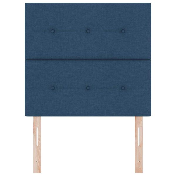 vidaXL in hoogte verstelbaar hoofdbord met hoofdeinde Blauw 90 cm Stof