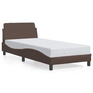 vidaXL Bedframe "Dover" kunstleer bruin 90x200 cm