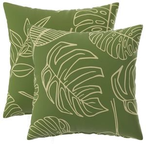 vidaXL Kussensloop 2 pcs HEERLEN Bladontwerp 30 x 30 cm Polyester