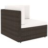 vidaXL 6-delige Loungeset met kussens poly rattan bruin