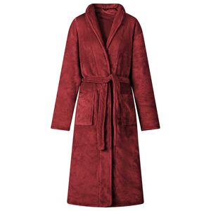 vidaXL Badjas zonder Kap Bordeaux Rood xxl Flanel