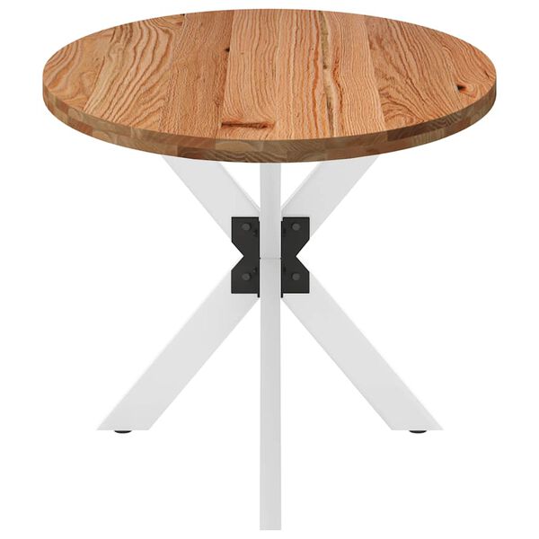 vidaXL Eettafel 200x100x74 cm ovaal massief eikenhout lichtbruin