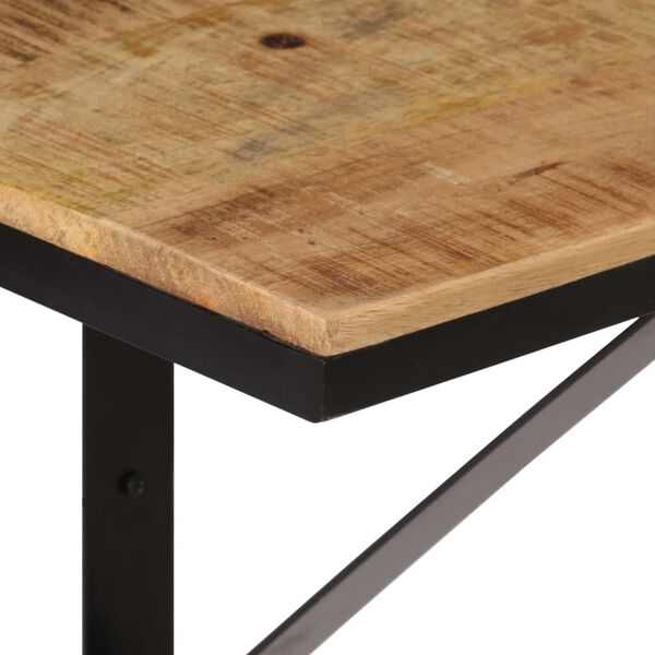 vidaXL Wandschap 40x30x32 cm massief mangohout en ijzer