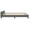 vidaXL Bedframe met hoofdbord kunstleer grijs 180x200 cm