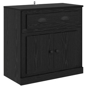 vidaXL Highboard Zwart Eiken 70 x 35,5 x 67,5 cm Bewerkt hout