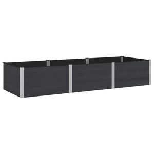 vidaXL Verhoogde plantenbak Zwart 300 x 100 x 54 cm alu.