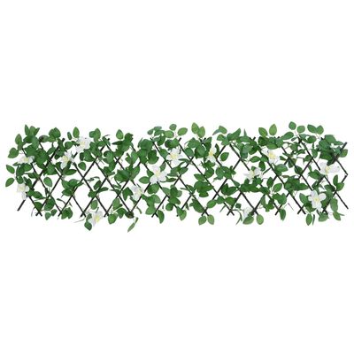 vidaXL Kunstplant klimop op latwerk uittrekbaar 180x30 cm groen