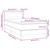 vidaXL Boxspring met matras fluweel donkerblauw 80x220 cm