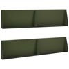 vidaXL Keerwand 4 st 100 x 12 x 30 cm Staal Olijfgroen